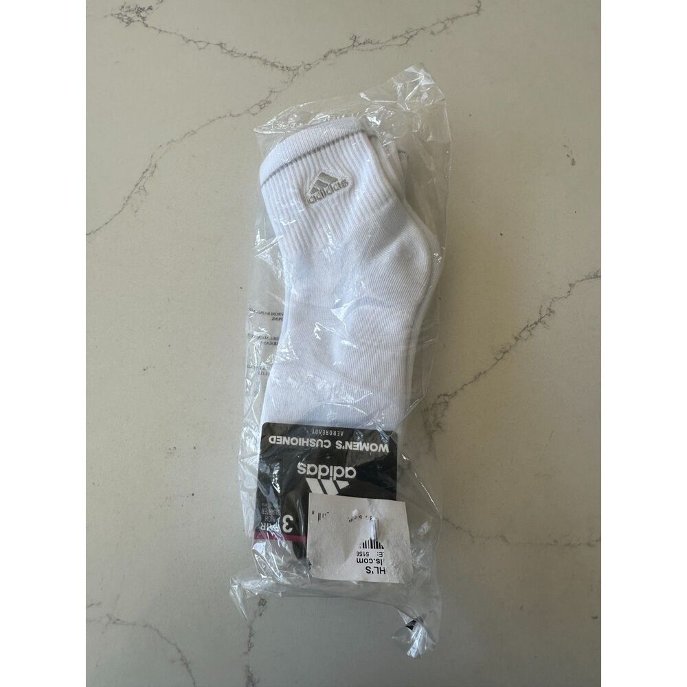 NWT Adidas Women's Aeroready Cushioned High Quarter Socks 3 pack Size 5-10
